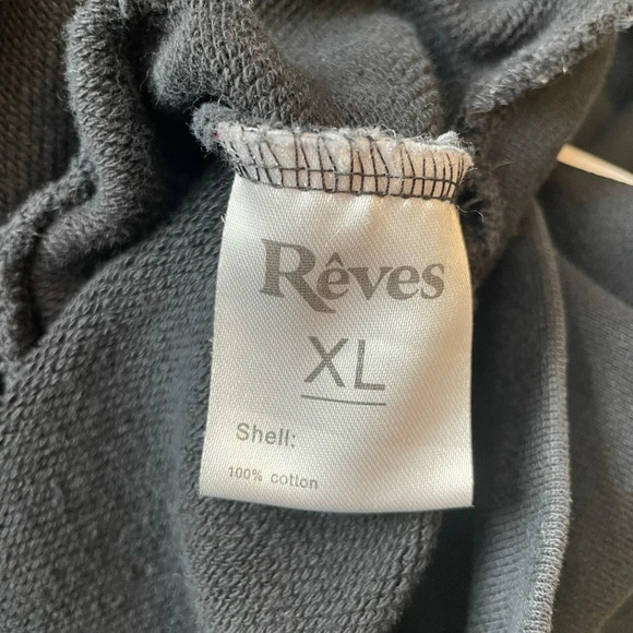 Reves Paris 1992 “Ville” Black Hoody Hidden Pockets Casual Hipster Size XL Comfy - Picture 7 of 10